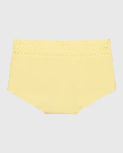 Boyshort Panty with Lace Trim in*La Senza Hot