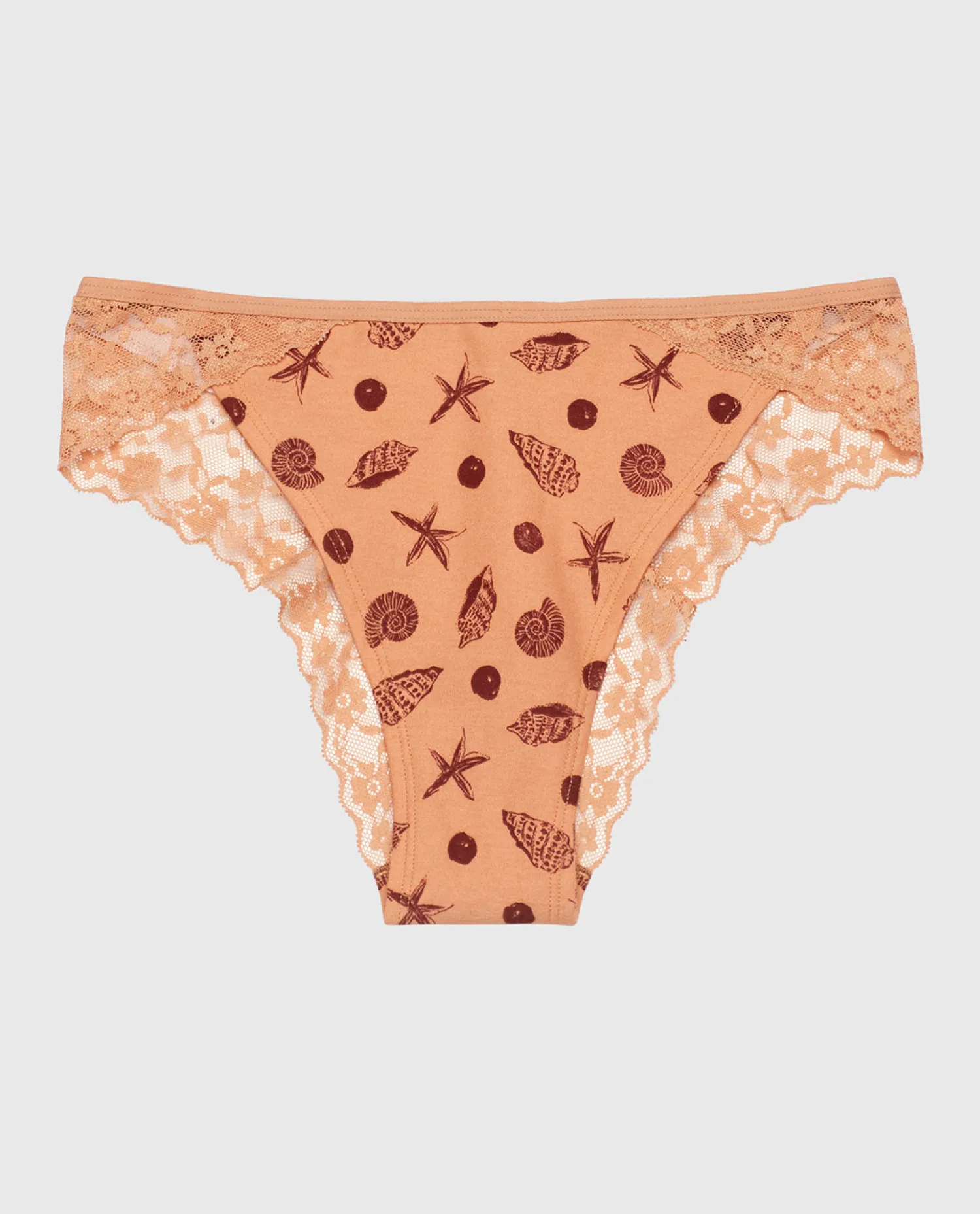 Cheeky Panty with Lace Trim in She Sells Sea Shells*La Senza Outlet