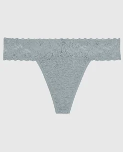 Everyday Thong Panty with Lace Trim*La Senza Best
