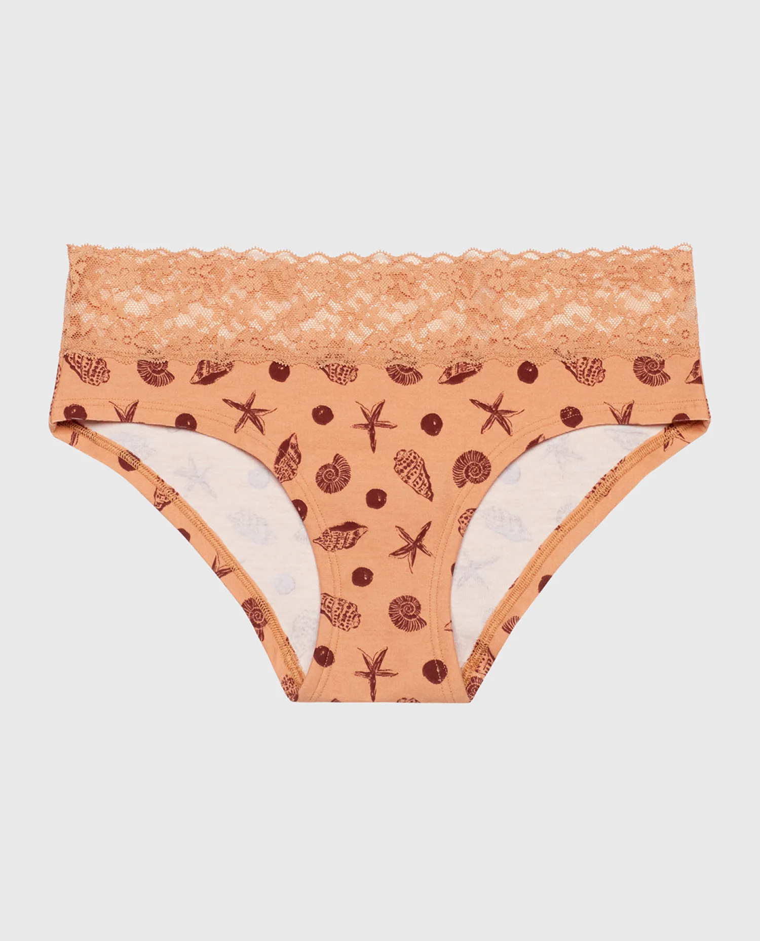 Hipster Panty with Lace Trim in She Sells Sea Shells*La Senza Fashion