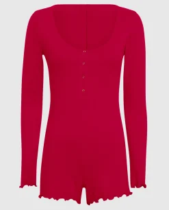 Long Sleeve Onesie in*La Senza Hot