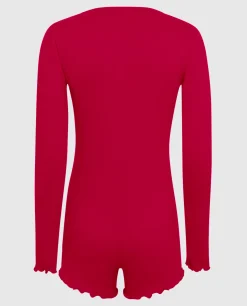 Long Sleeve Onesie in*La Senza Hot