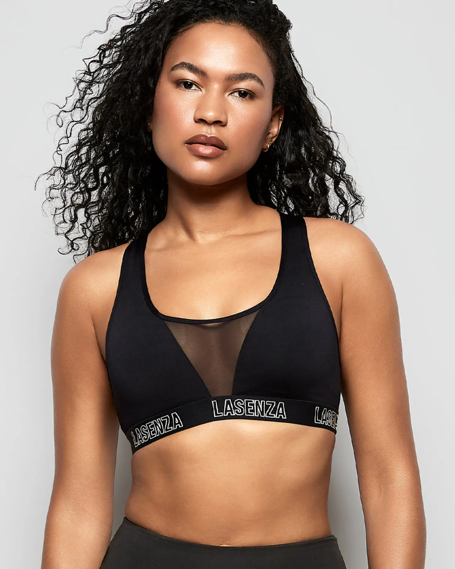 Low Impact Logo Sports Bra in Black*La Senza Discount