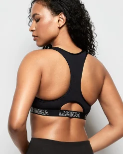 Low Impact Logo Sports Bra in Black*La Senza Discount