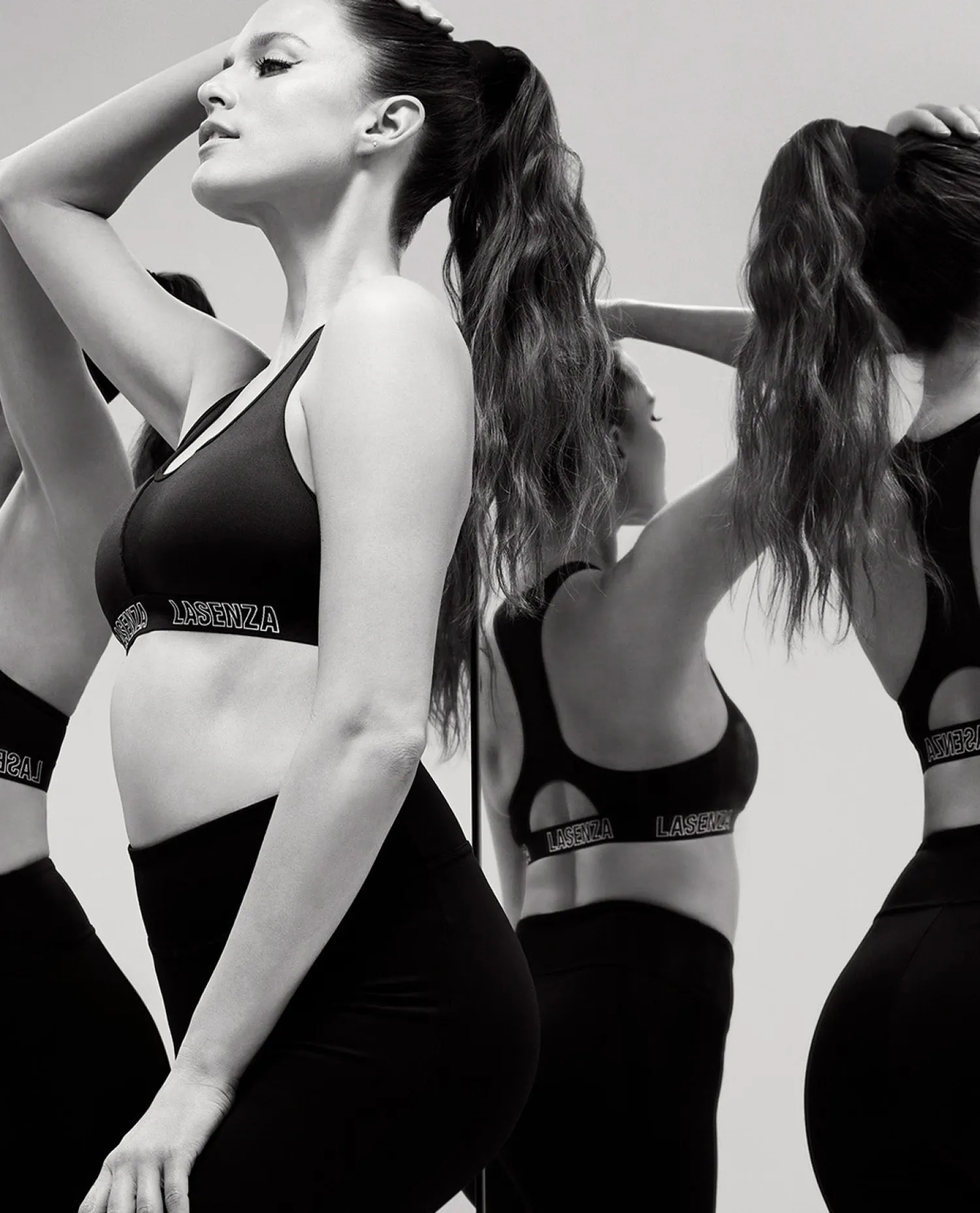 Low Impact Logo Sports Bra in Black*La Senza Discount
