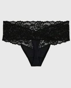 Magnificent Lace Thong Panty in Black*La Senza New