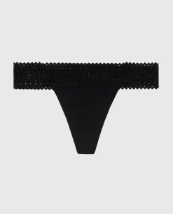 Thong Panty with Lace Trim in*La Senza Discount