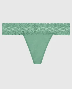 Thong Panty with Lace Trim*La Senza Outlet