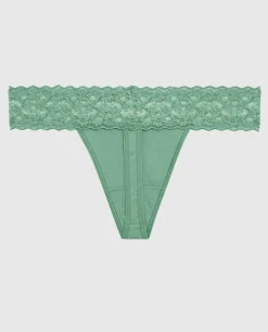Thong Panty with Lace Trim*La Senza Outlet
