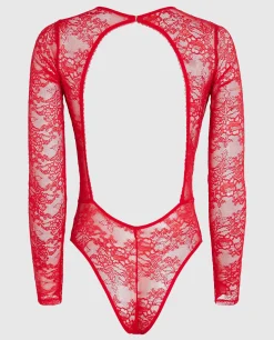 Unlined Long Sleeve Bodysuit in*La Senza Hot