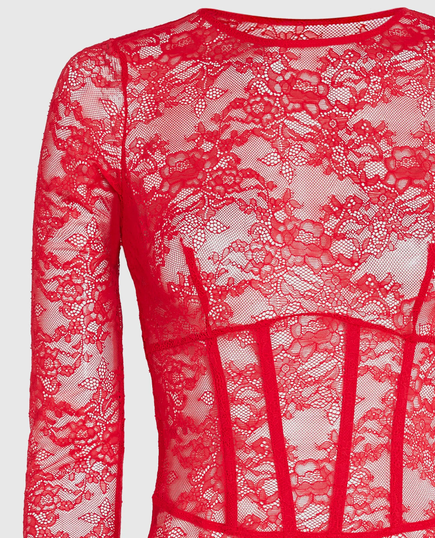 Unlined Long Sleeve Bodysuit in*La Senza Hot