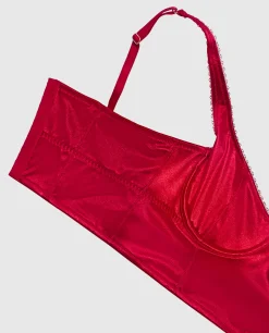 Unlined Satin Balconette Bra Top in*La Senza New